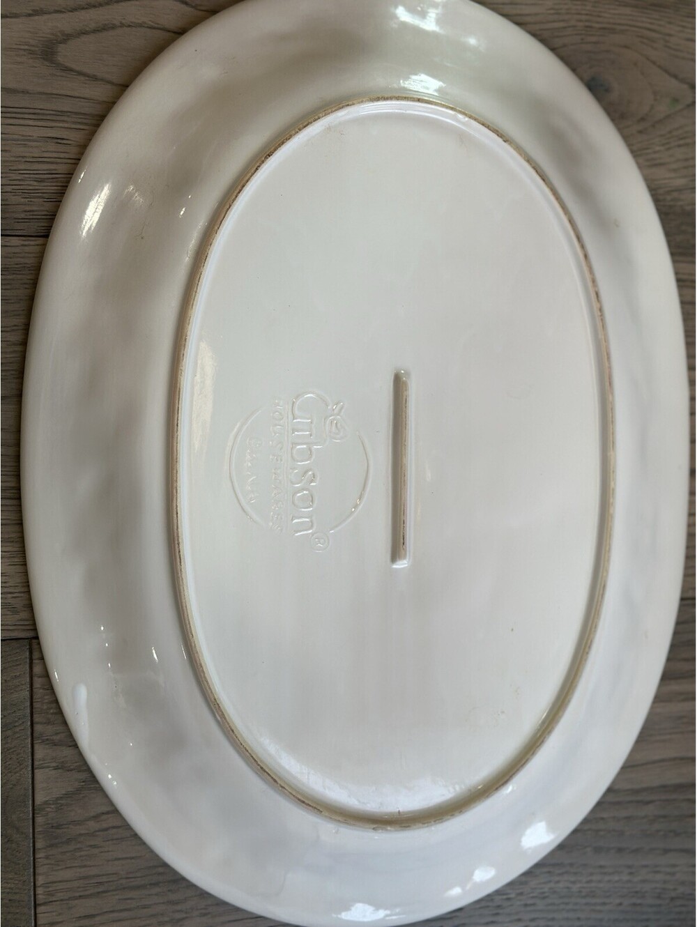 Vintage Gibson Home Fruitful White Durastone Oval Platter 18.75 Inches Ceramic - Picture 5 of 7